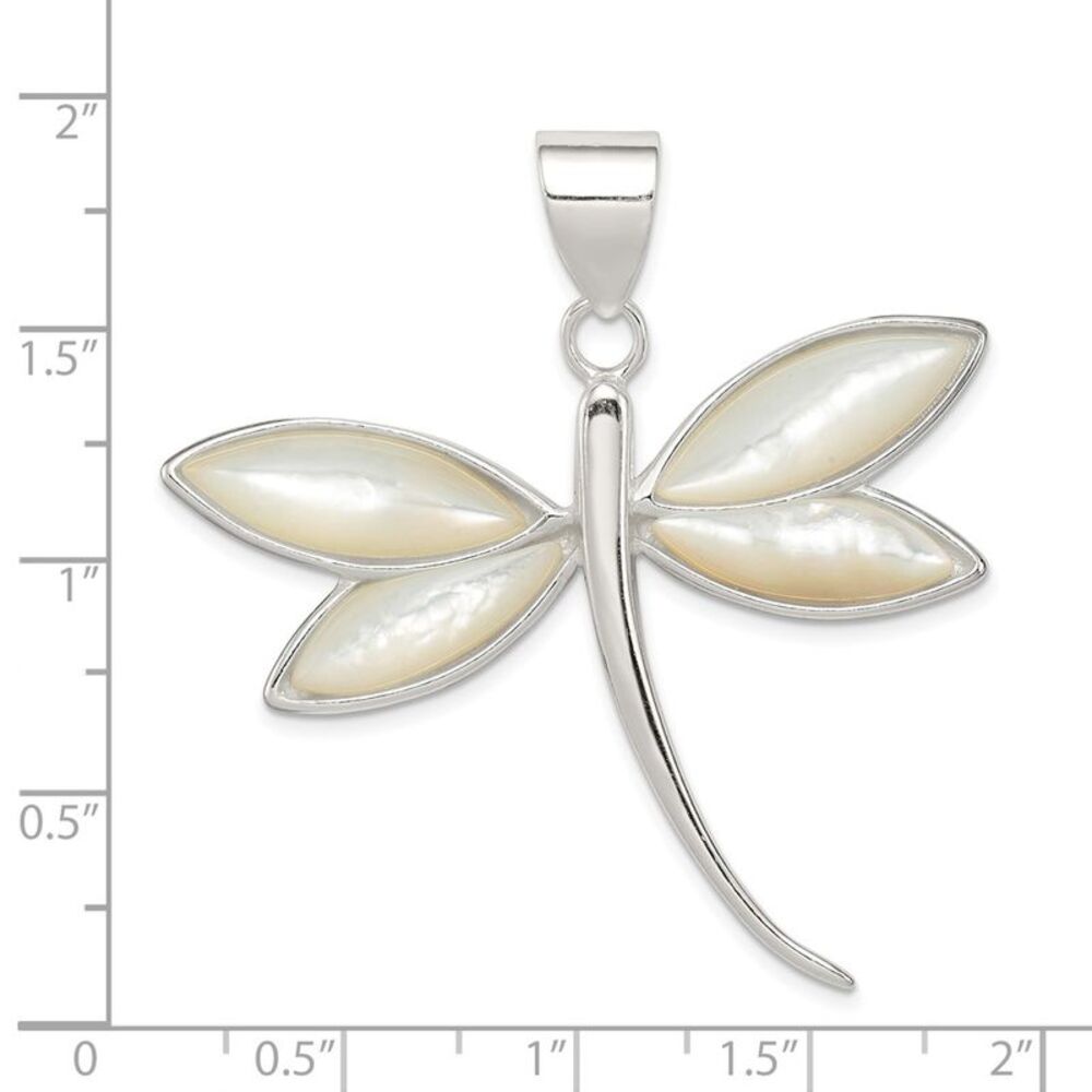Kazi Luxury Sterling Silver White Shell Dragonfly… - image 3